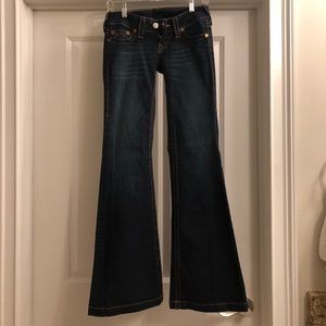 True Religion Heidi super low flare jeans NWOT